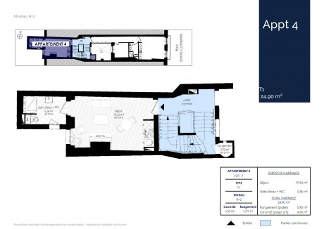 Lot 1 T1 - Immeuble Bordeaux