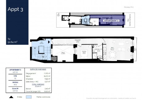 Lot 2 T2 - Immeuble Bordeaux