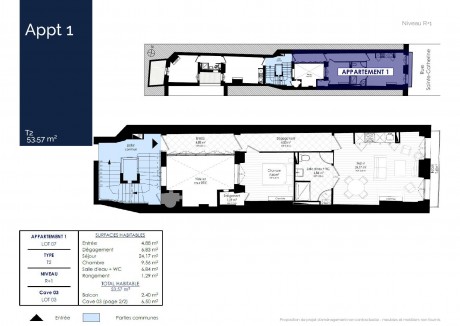 Lot 3 T2 - Immeuble Bordeaux