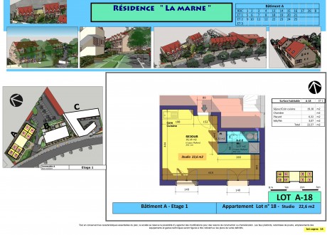 Lot 1 Studio - Résidence "La Marne"