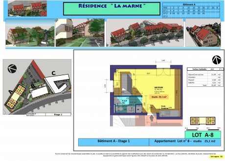 Lot 5 Studio - Résidence "La Marne"