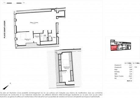 Lot 1 T3 DUPLEX - Place Saint Leger