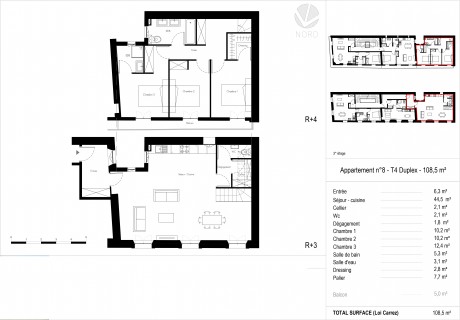 Lot 2 T4 DUPLEX - Résidence Rue Grignan