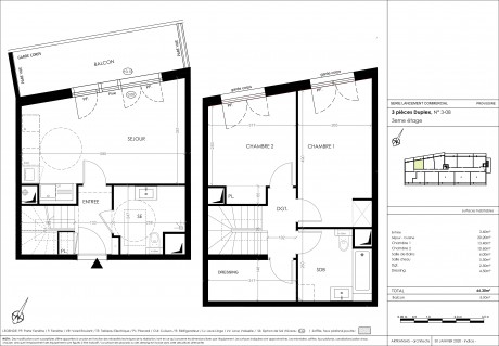 Lot 2 T3 DUPLEX - Résidence du Parc