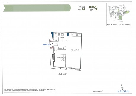 Lot 4 T2 - Résidence Sully