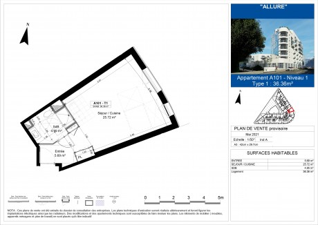 Lot 1 T1 - Résidence Allure, Caen