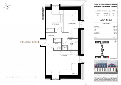 Lot 7 T3 - Ancien Hôpital Royal de la Marine