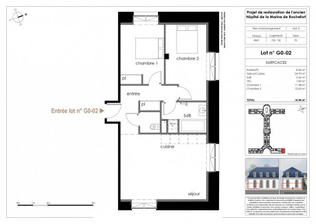 Lot 8 T3 - Ancien Hôpital Royal de la Marine