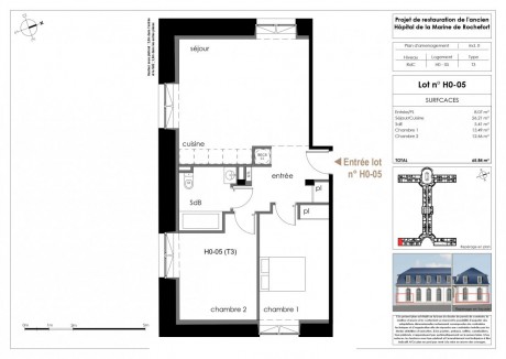 Lot 9 T3 - Ancien Hôpital Royal de la Marine