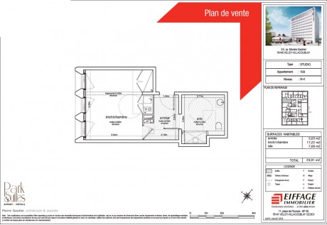 n°109 Studio - Park & Suites Prestige