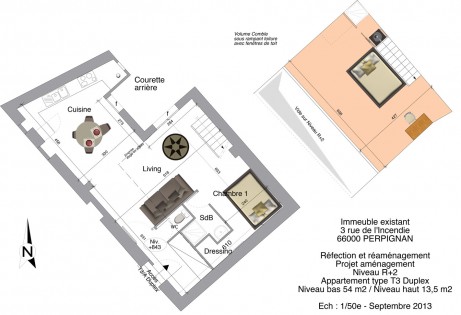 Plan Lot 10 T3 Duplex - Rue de l'Incendie