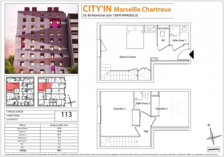 Lot 113 T3 Duplex - City'In Marseille