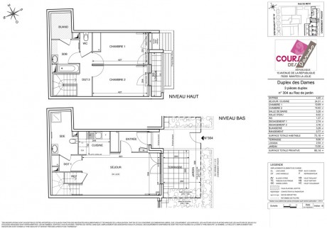 n°304 T3 Duplex - Cours des Dames