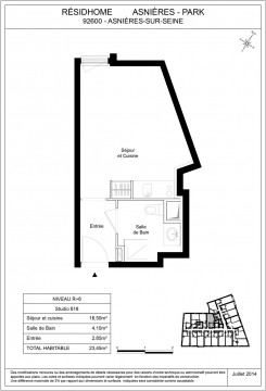 n°618 Studio - Residhome Asnière Park