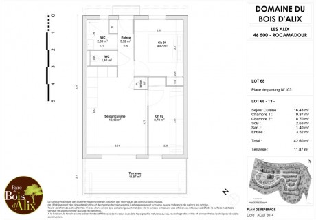 Lot 68 T3 - Les Lodges du Bois d'Alix