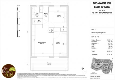 Lot 72 T3 - Les Lodges du Bois d'Alix