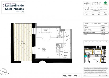 n°021 T1 bis - Les Jardins de Saint-Nicolas