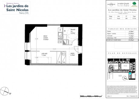 n°208 T1 - Les Jardins de Saint-Nicolas