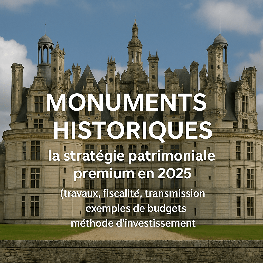 Monuments Historiques 2025 : stratégie patrimoniale, travaux & fiscalité