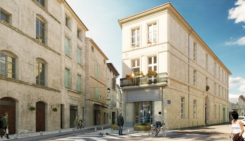 Uzès, Immeuble restauré "1 Avenue Général Vincent"